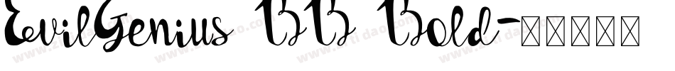 EvilGenius BB Bold字体转换